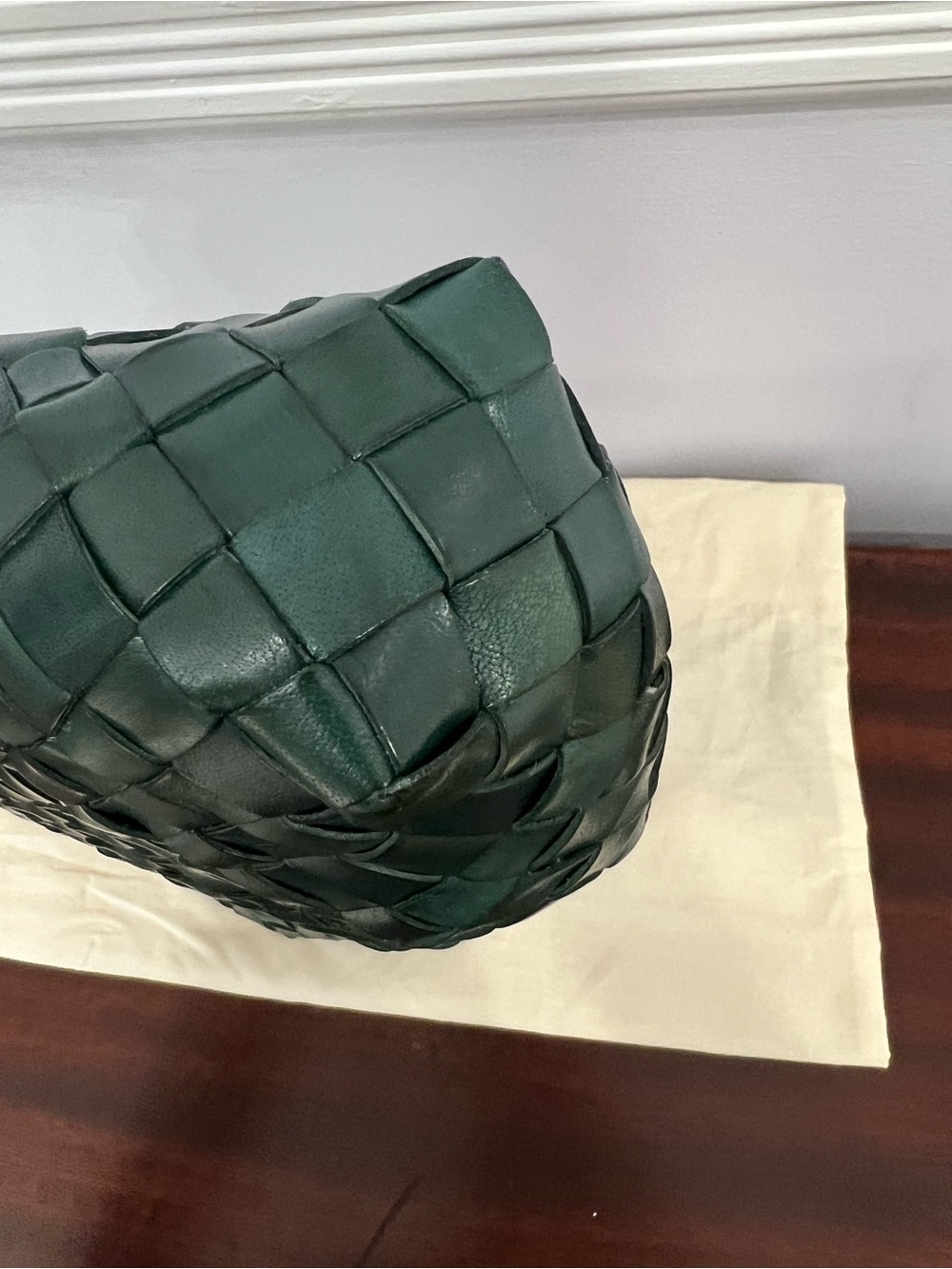 Dragon Diffusion The Rosanna Woven Bag Forest Green - Picture 6 of 14